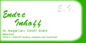 endre inhoff business card